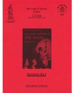 Holy Sacrifice of the Mass Answer Key