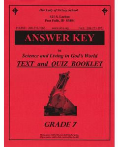 Science & Living in God's World 7 Answer Key 1