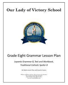 Lesson Plans - Grade 08 Grammar