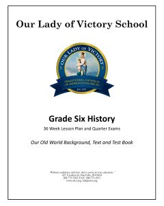 Lesson Plans - Grade 06 History